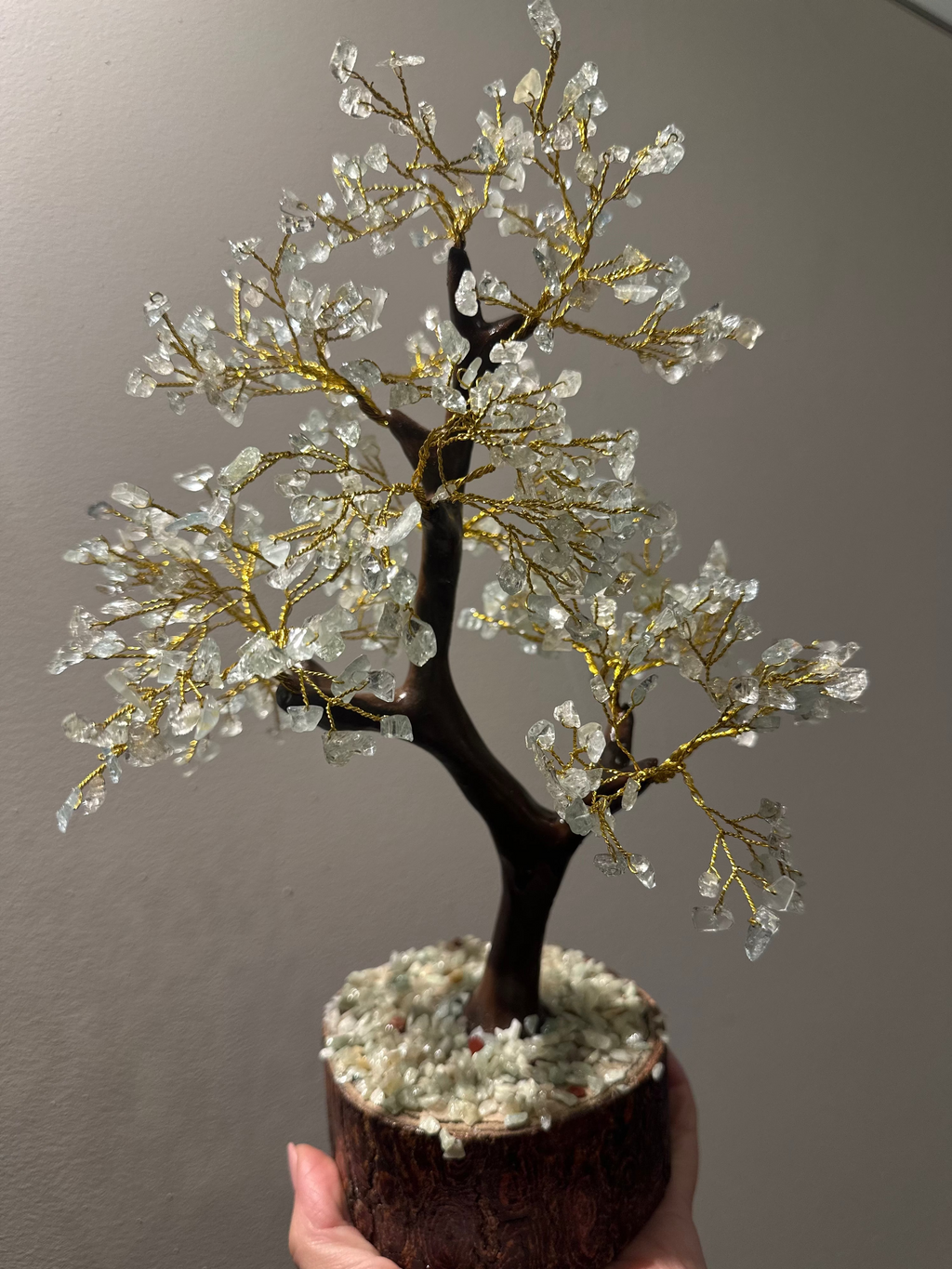 Árvore de Água Marinha - 300 cristais